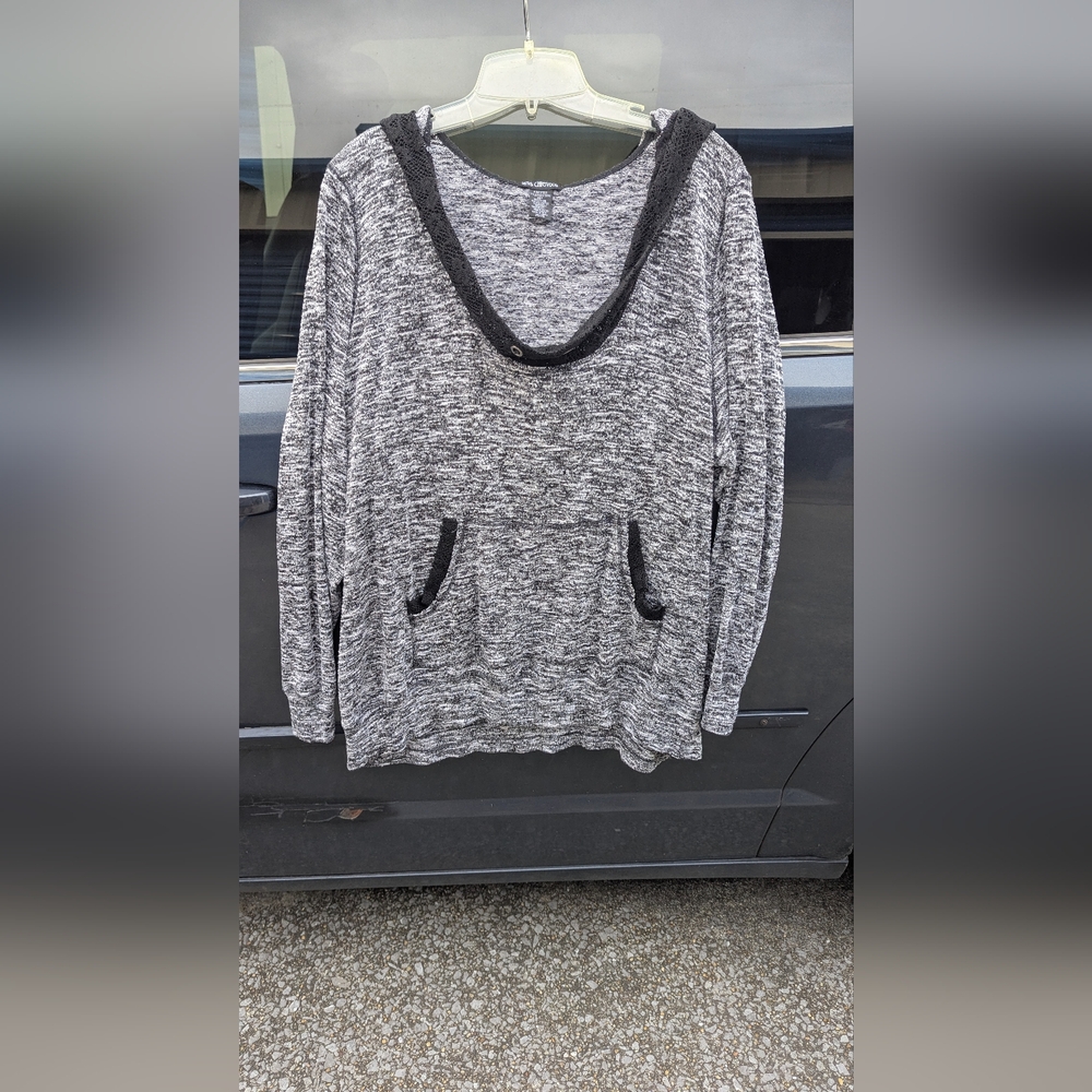 Miss Chievous Gray Cowl Neck Sweater